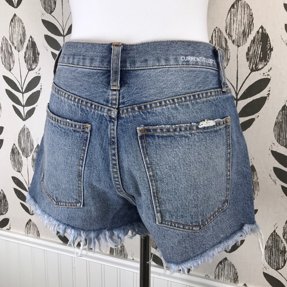 Current/Elliott Pants - Current/Elliott The Ultra High Waist Denim Shorts